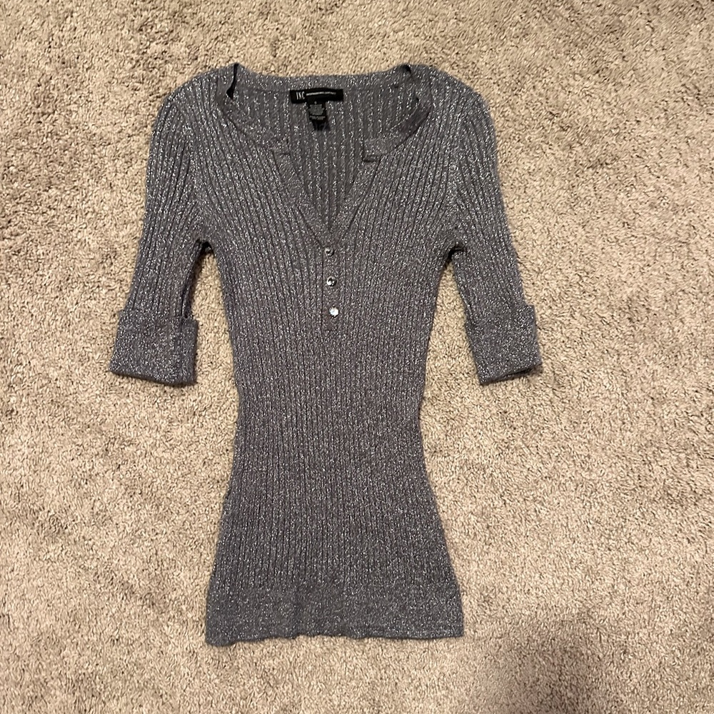 Sparkly stretchy INC sweater